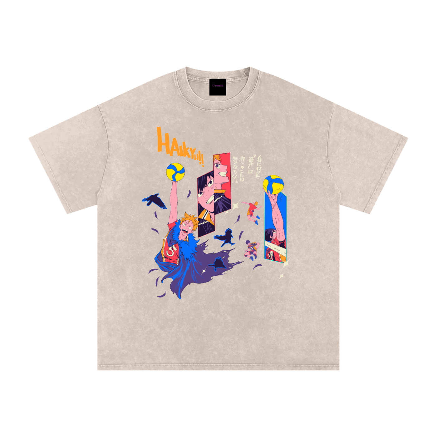 Hinata's Flight - Streetwear Acid Wash