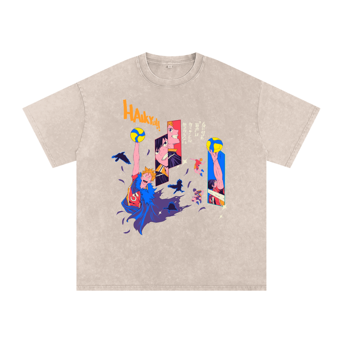 Hinata's Flight - Streetwear Acid Wash