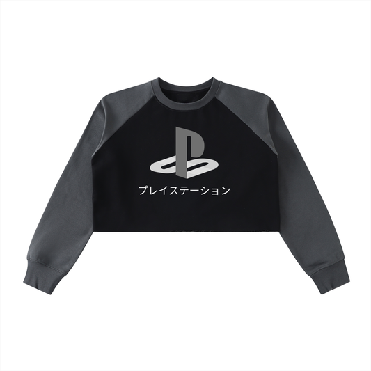 Piano Dropping Crop Sweatshirt