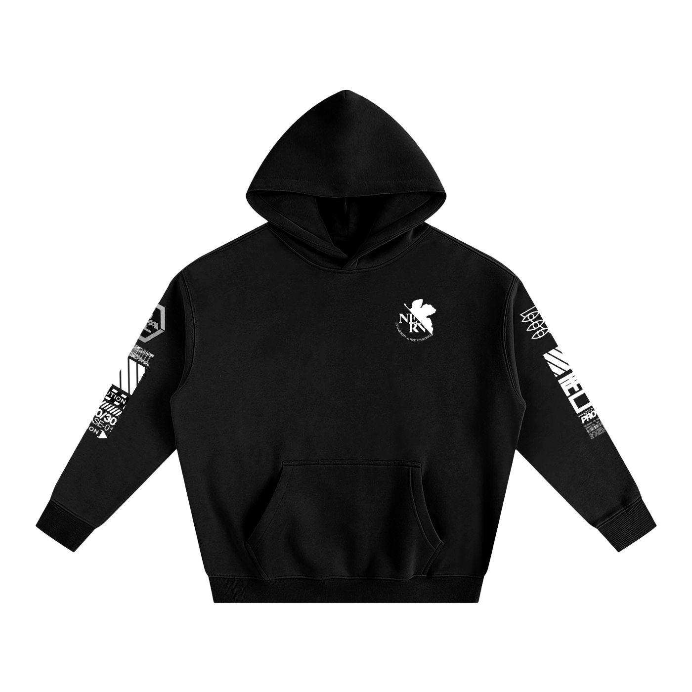 Oversize Fleeced Standard Hoodie - NERV - ChibiBytes