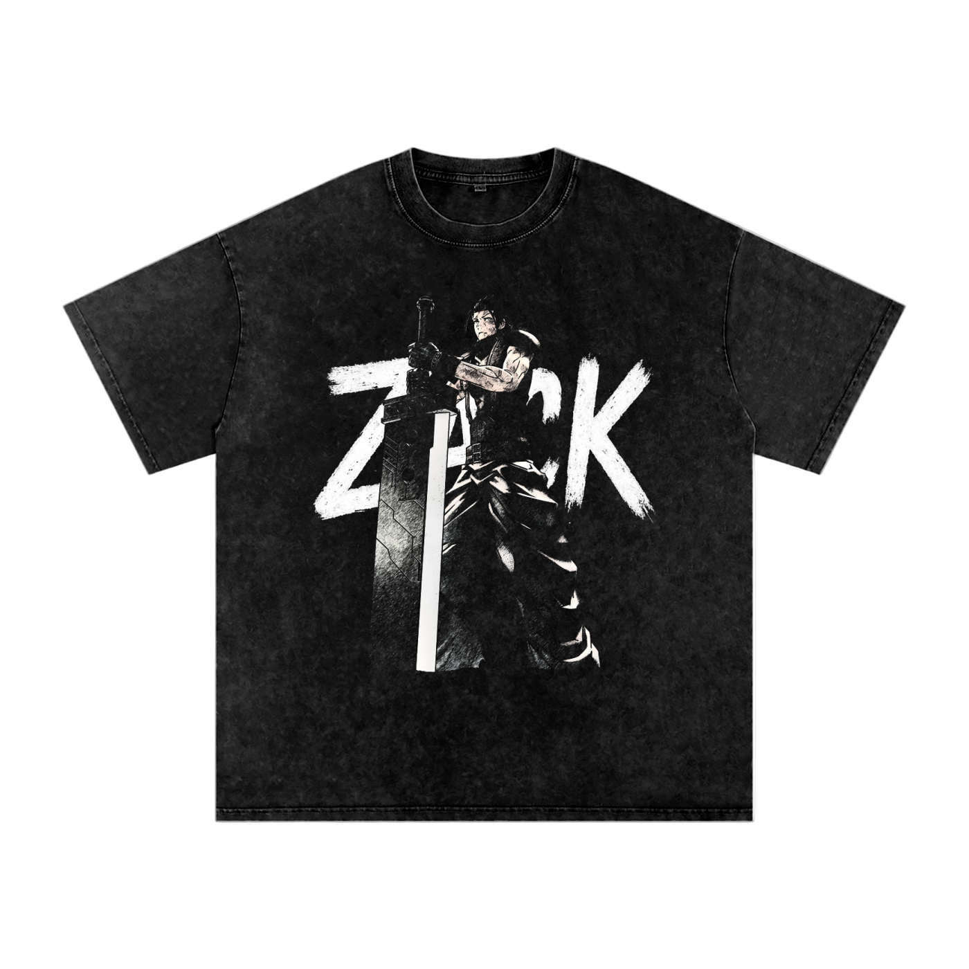 Zack Fair  Snow Washed Oversized Cotton T-Shirt
