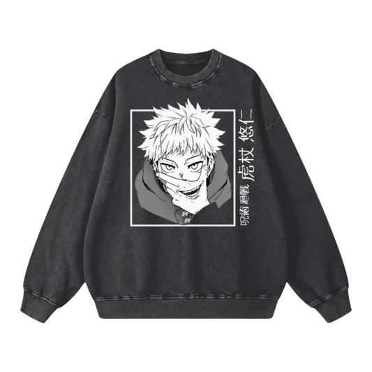 Cursed Energy Oversized Vintage Sweatshirt