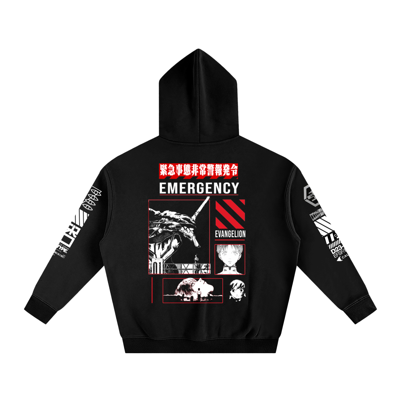 Oversize Fleeced Standard Hoodie - NERV - ChibiBytes